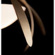 Dahlia 2 Light 32.7 inch Soft Gold Semi-Flush Ceiling Light, Medium