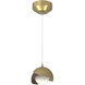 Brooklyn 1 Light 6 inch Modern Brass and Bronze Mini Pendant Ceiling Light in Modern Brass/Bronze