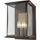 Kingston 2 Light 14.8 inch Coastal Bronze and Translucent Soft Gold Outdoor Sconce in Coastal Bronze/Translucent Soft Gold, Large