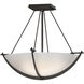 Compass 3 Light 18.1 inch Dark Smoke Semi-Flush Ceiling Light in Opal, Small