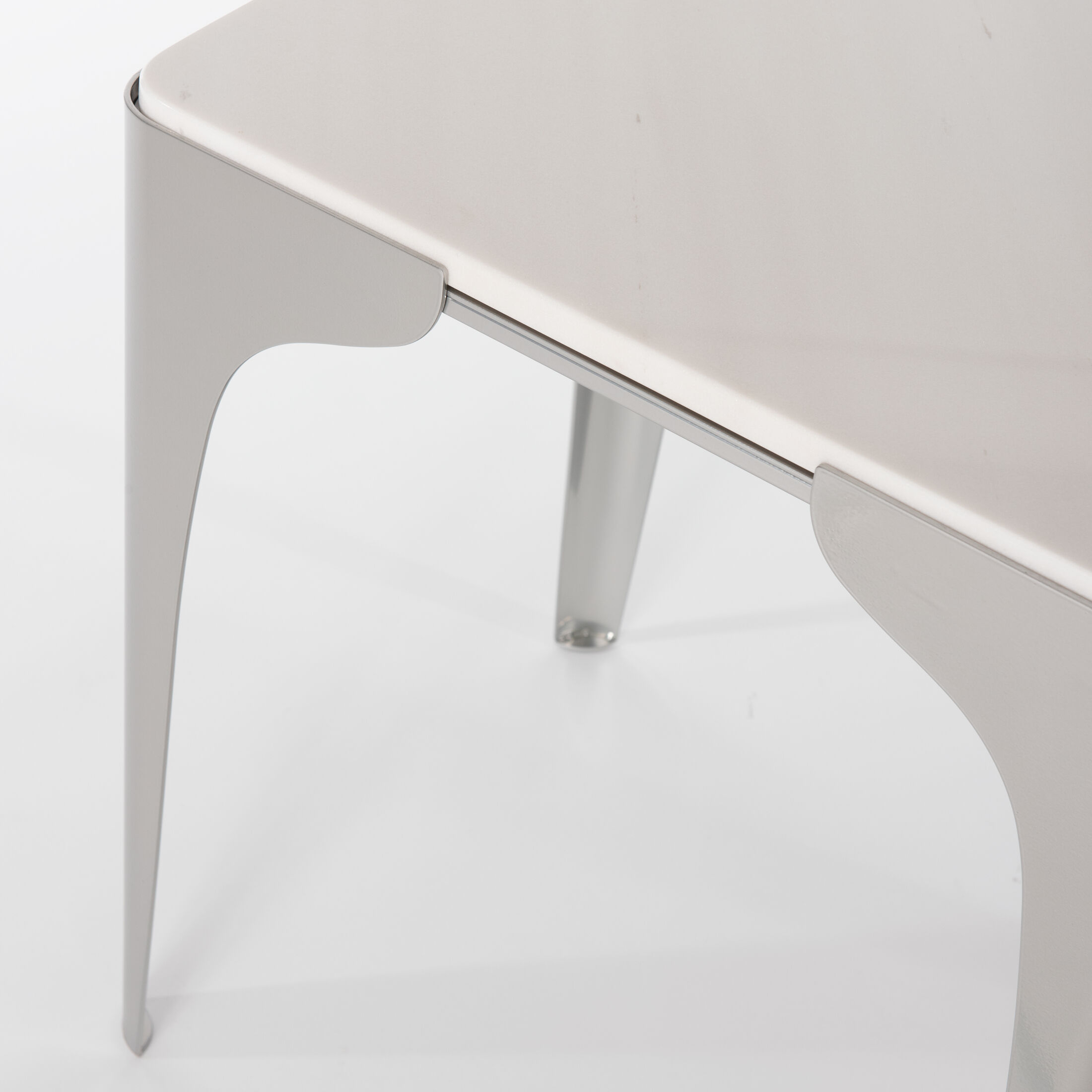 Cove 24.4 X 22.4 inch Sterling Side Table, Marble Top