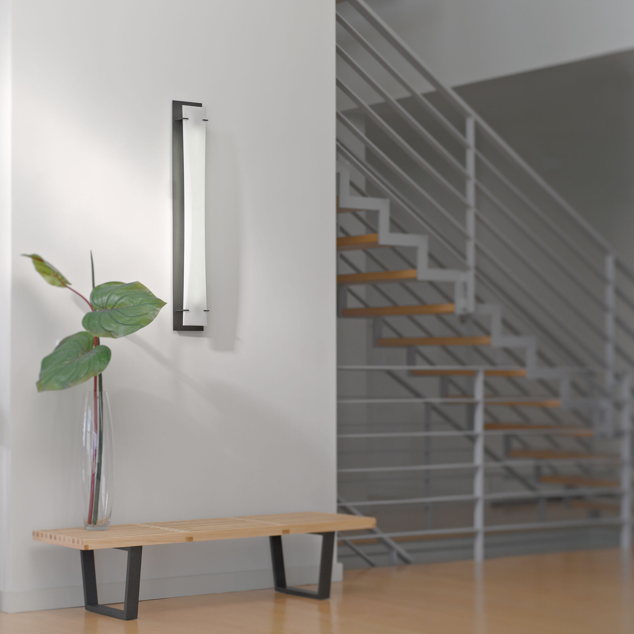 Bento LED 6.5 inch Dark Smoke ADA Sconce Wall Light, Large