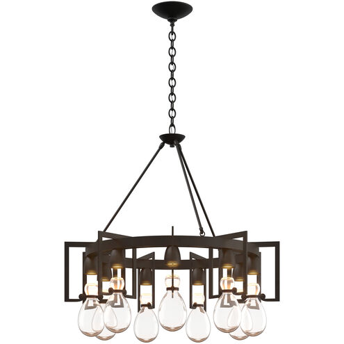 Apothecary 9 Light 34.9 inch Black Chandelier Ceiling Light, Circular