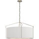 Bow 4 Light 30 inch Sterling Pendant Ceiling Light in Natural Anna, Large