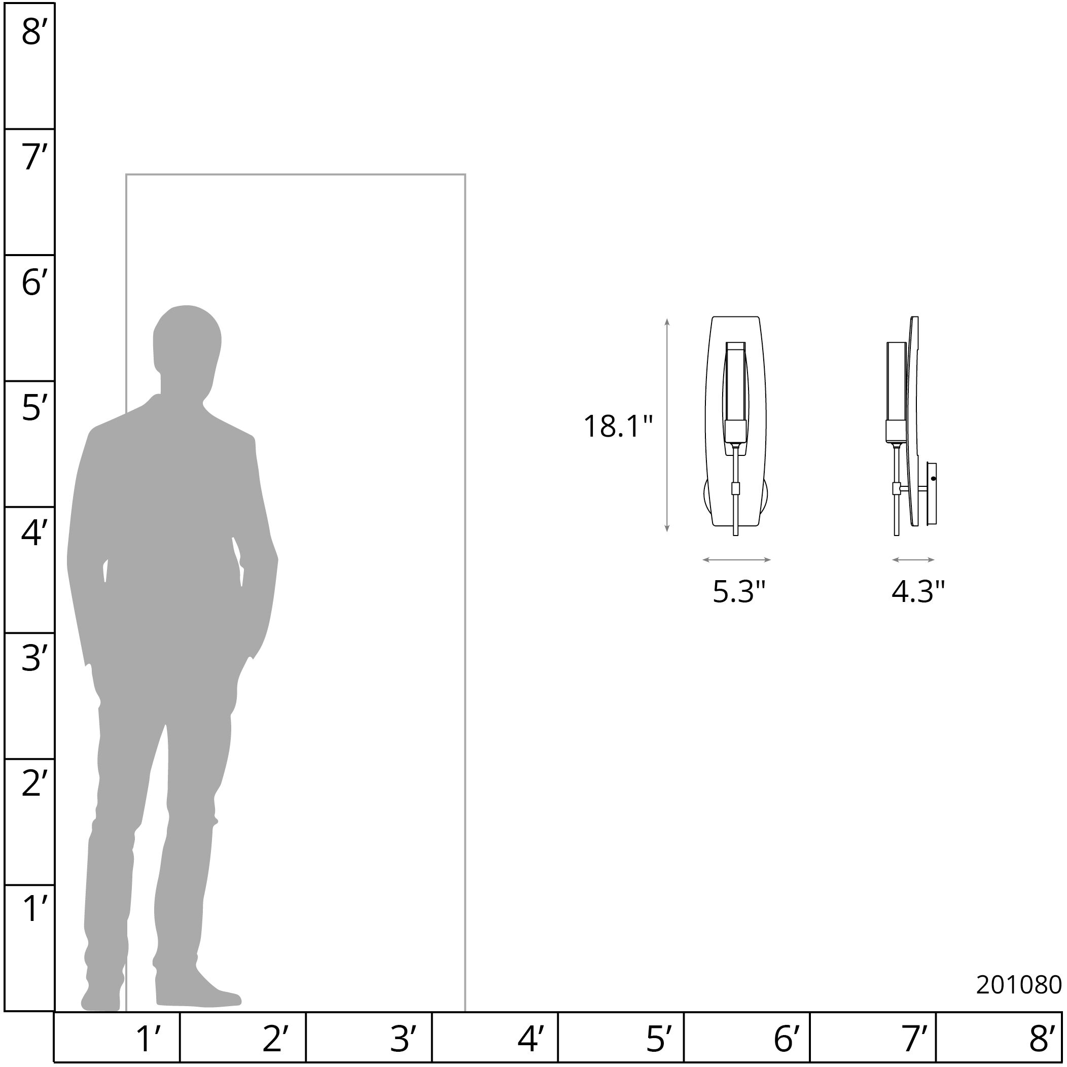 Passage 1 Light 5.3 inch Bronze Sconce Wall Light in Frosted