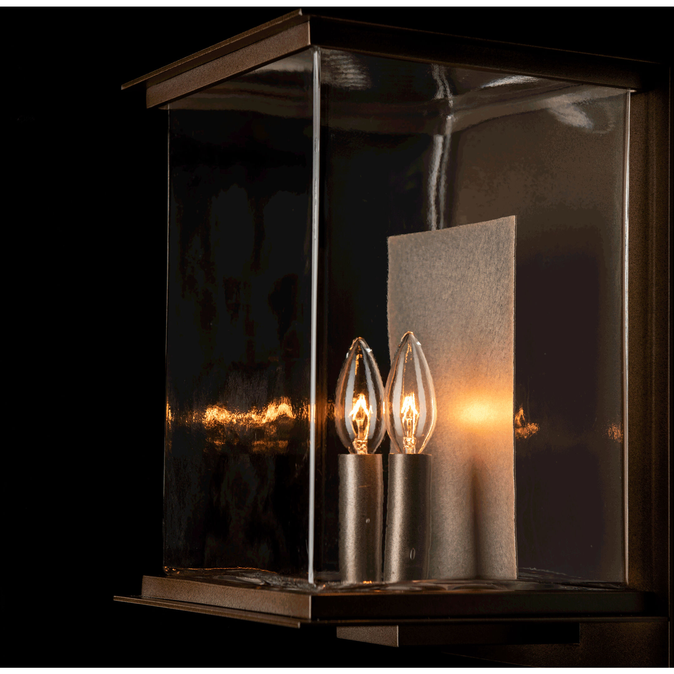 Kingston 2 Light 14.8 inch Coastal Bronze and Translucent Soft Gold Outdoor Sconce in Coastal Bronze/Translucent Soft Gold, Large