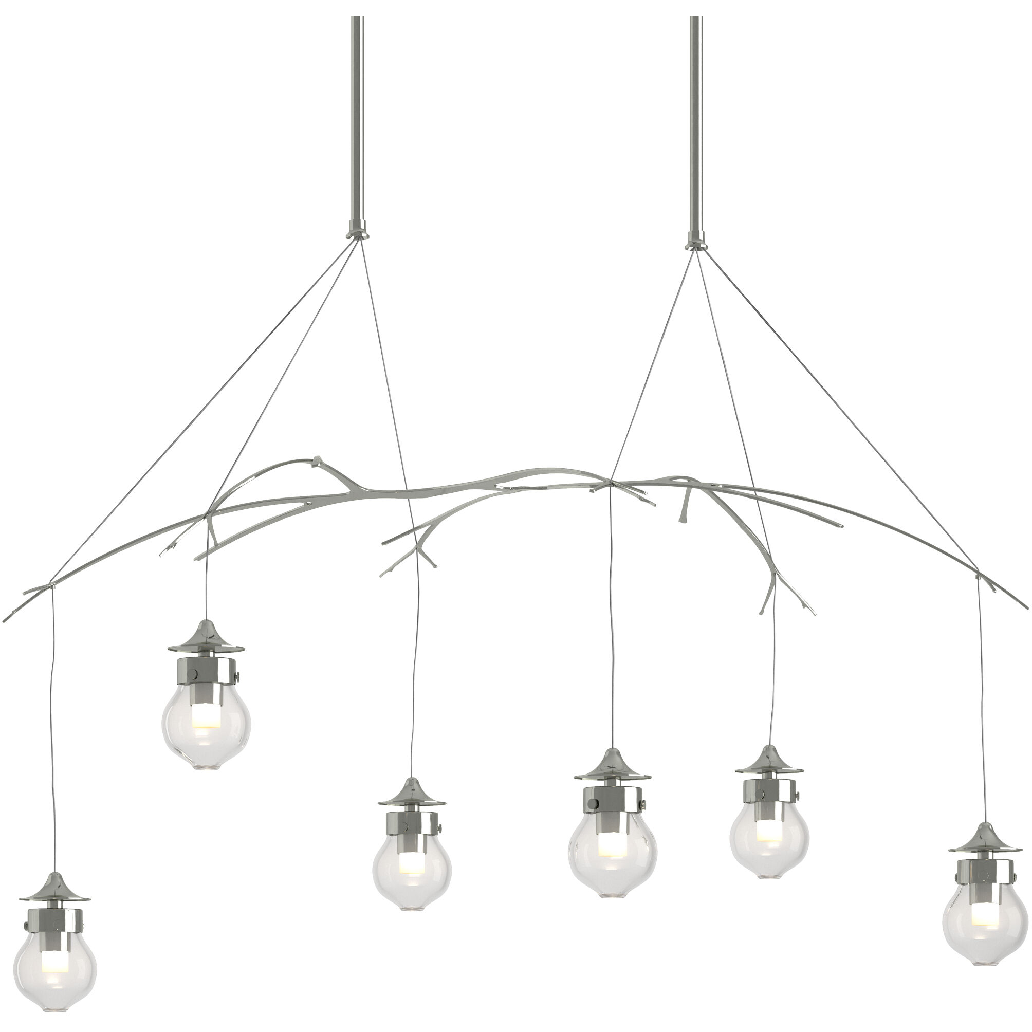 Kiwi 6 Light 36.8 inch Sterling Pendant Ceiling Light