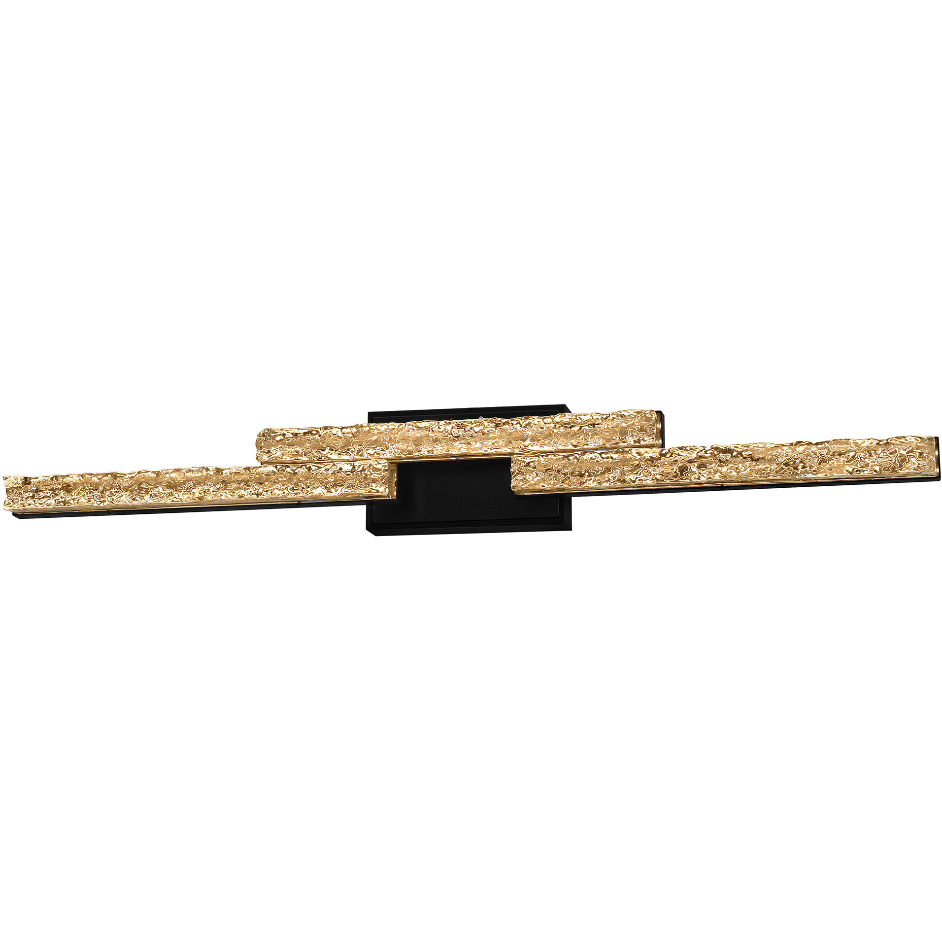 Stagger LED 36 inch Black Vanity Light Wall Light