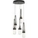 Link 5 Light 13 inch Oil Rubbed Bronze Pendant Ceiling Light in Clear Bubble, Standard