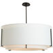 Exos Double Shade 6 Light 43.2 inch White Large Scale Pendant Ceiling Light in Natural Anna