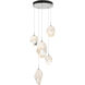 Chrysalis 5 Light 15.7 inch White Pendant Ceiling Light in White Crystal, Standard