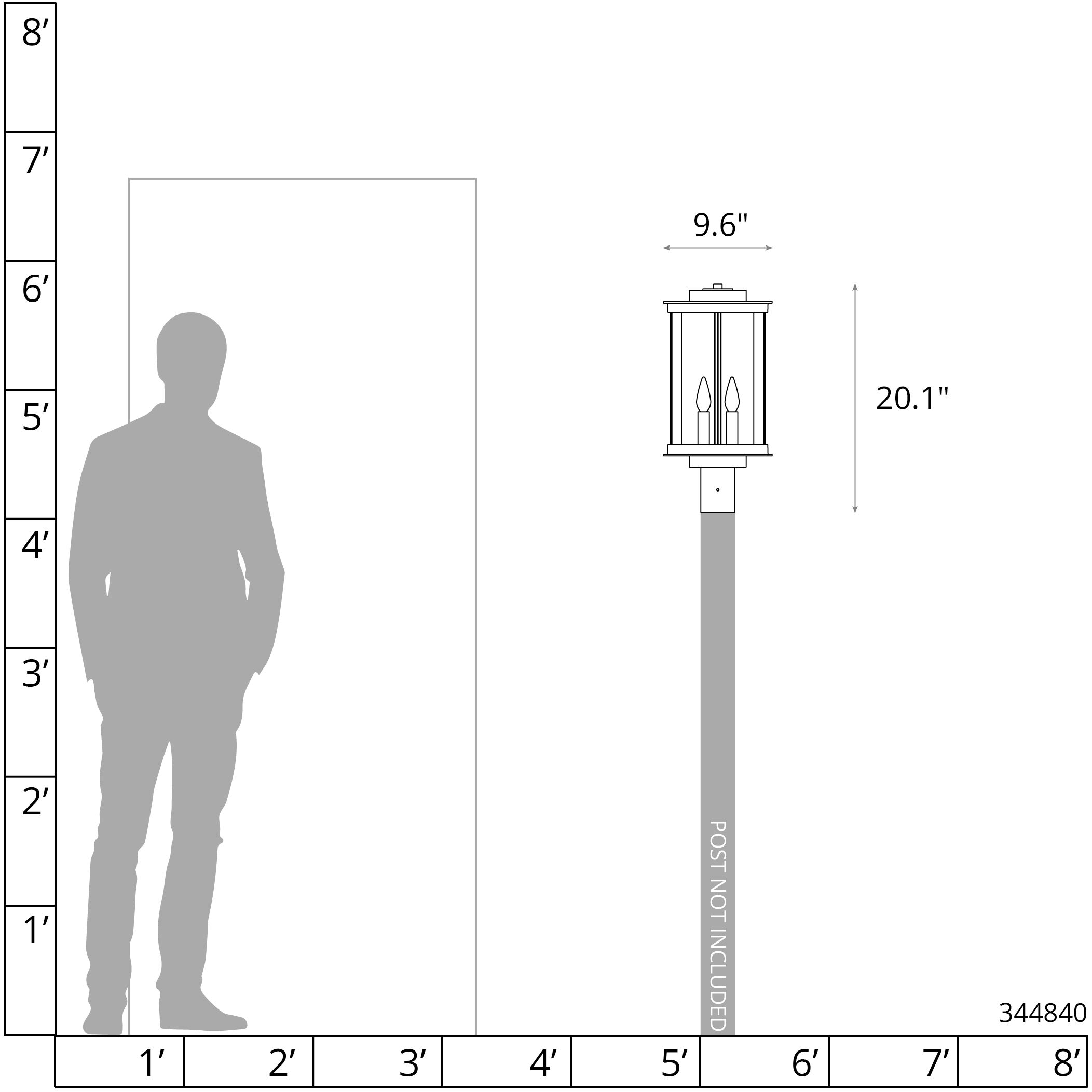 Kingston 4 Light 20.1 inch Coastal Black and Translucent Soft Gold Outdoor Post Light in Coastal Black/Translucent Soft Gold