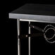 Equus 26.1 X 22 inch Sterling Side Table in Black Leather with Maple Grey, Grey Maple
