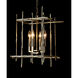 Tura 4 Light 16.9 inch Modern Brass Chandelier Ceiling Light, Small