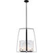 Arc 4 Light 18.7 inch Black Pendant Ceiling Light