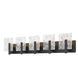 Arc 5 Light 37 inch Black Bath Sconce Wall Light