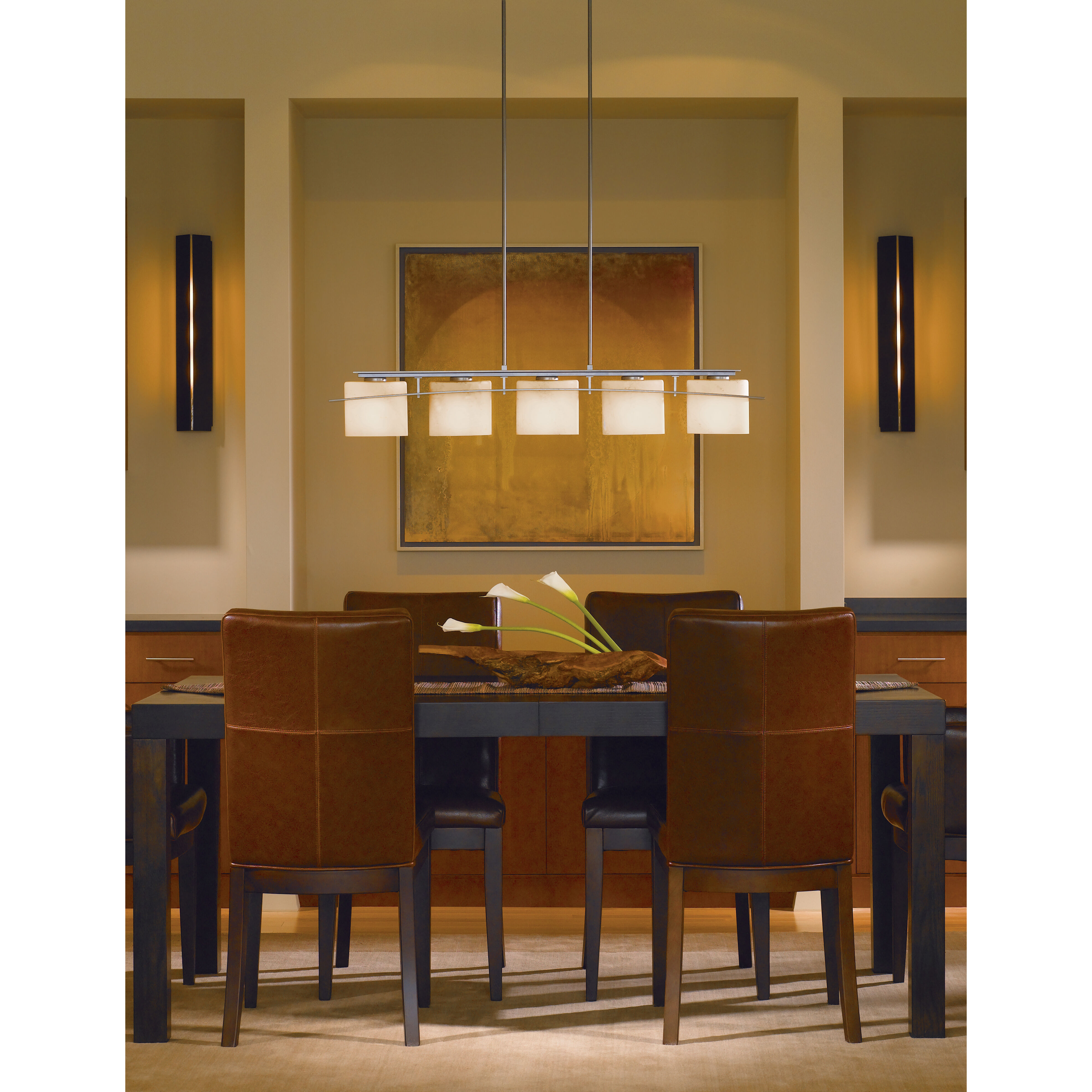 Arc Ellipse 5 Light 41.9 inch Dark Smoke Pendant Ceiling Light