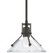 Henry 1 Light 9.2 inch Dark Smoke Mini Pendant Ceiling Light in Clear