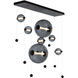 Abacus LED 49 inch Black Double Linear Pendant Ceiling Light in Cool Grey, Double