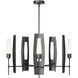 Passage 5 Light 30.3 inch Ink Circular Pendant Ceiling Light in Frosted