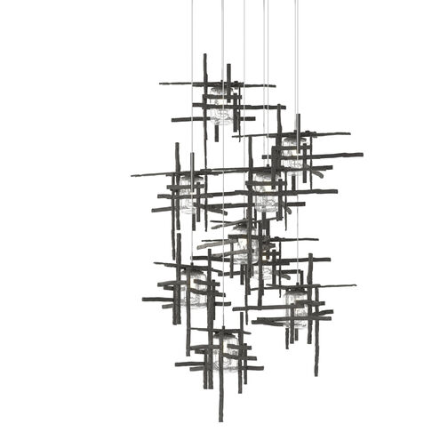 Tura 9 Light 29.6 inch Natural Iron Pendant Ceiling Light, Round