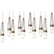 Link 10 Light 44.5 inch Bronze Pendant Ceiling Light in Clear with White Threading, Rectangular