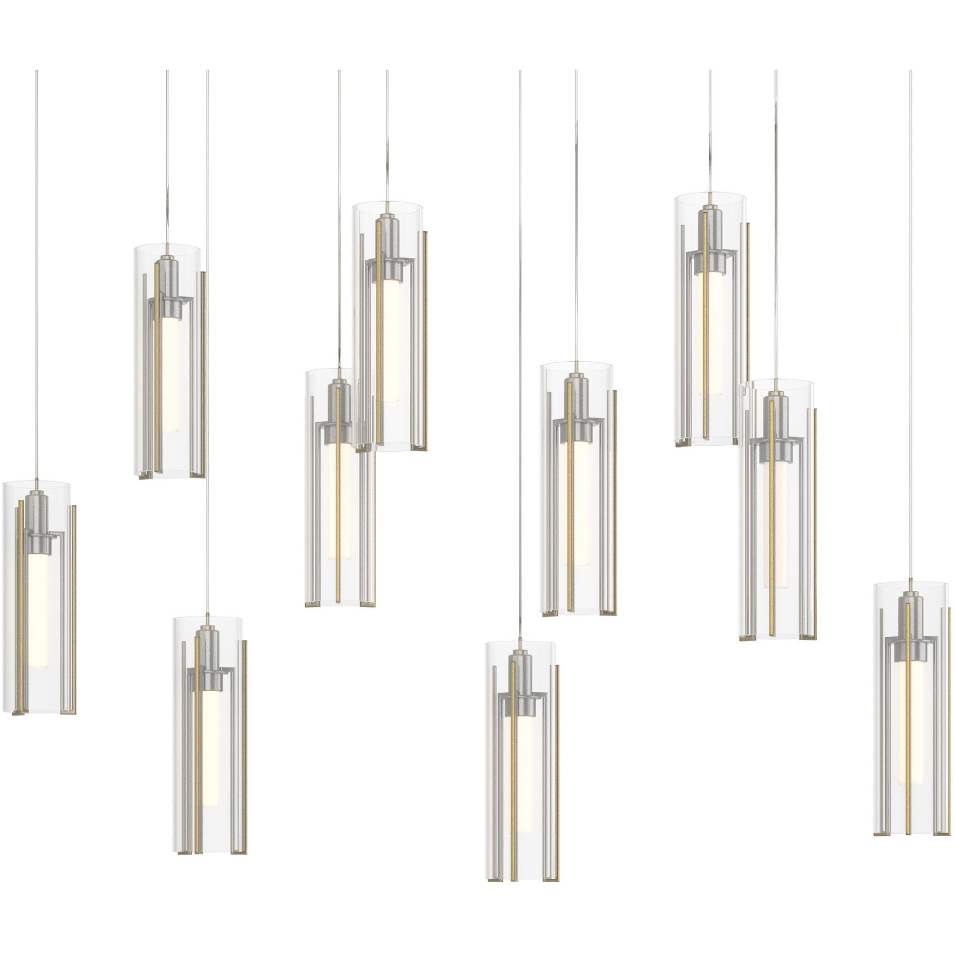Exos Glass 10 Light 44.50 inch Pendant