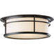 Province 2 Light 14.5 inch Coastal Dark Smoke Outdoor Flush Mount