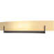 Axis 2 Light 28 inch Natural Iron Sconce Wall Light in Amber Swirl, Large