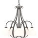 Sweeping Taper 5 Light 24 inch Oil Rubbed Bronze Chandelier Ceiling Light