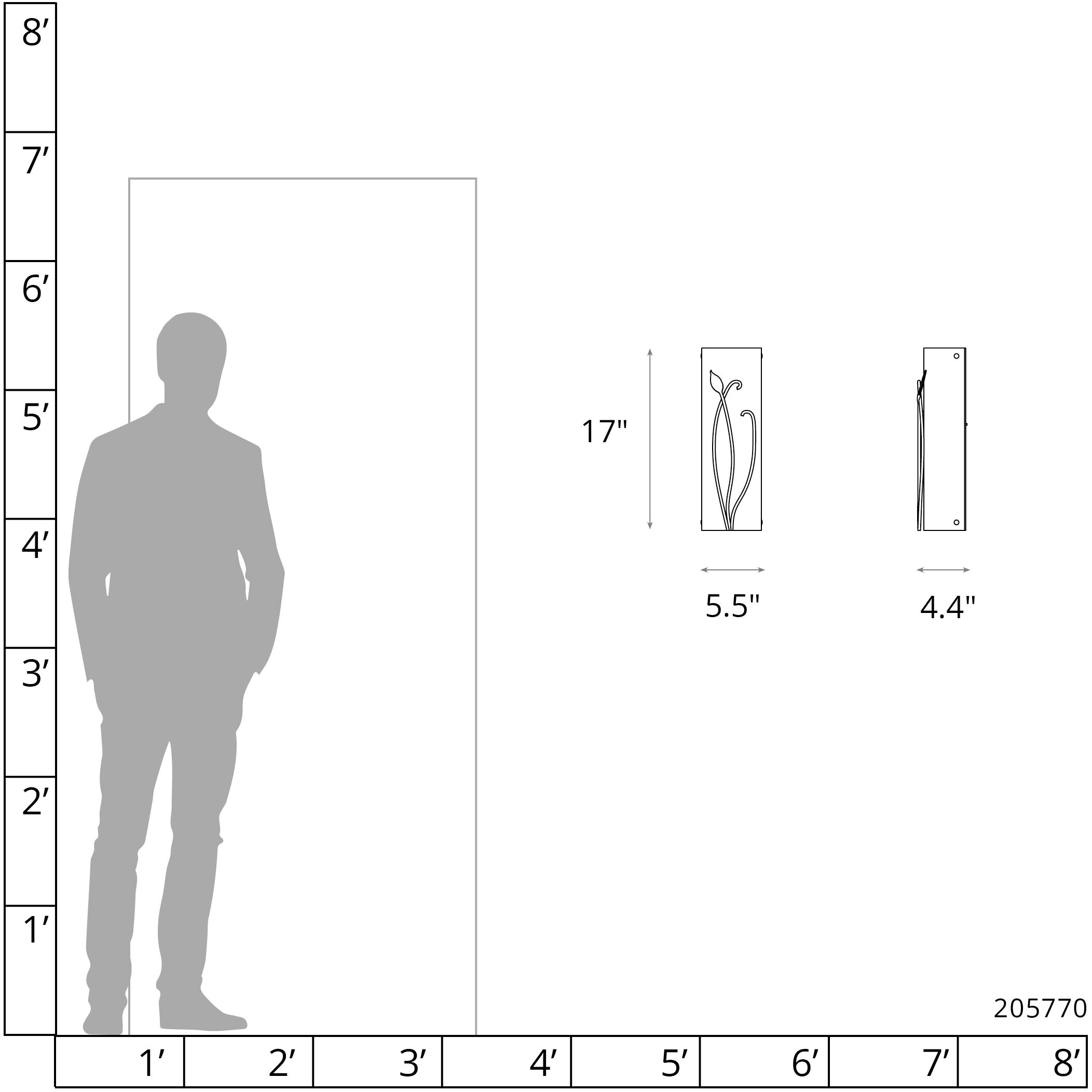 Forged Leaf and Stem 2 Light 5.5 inch Oil Rubbed Bronze Sconce Wall Light in Ivory Art