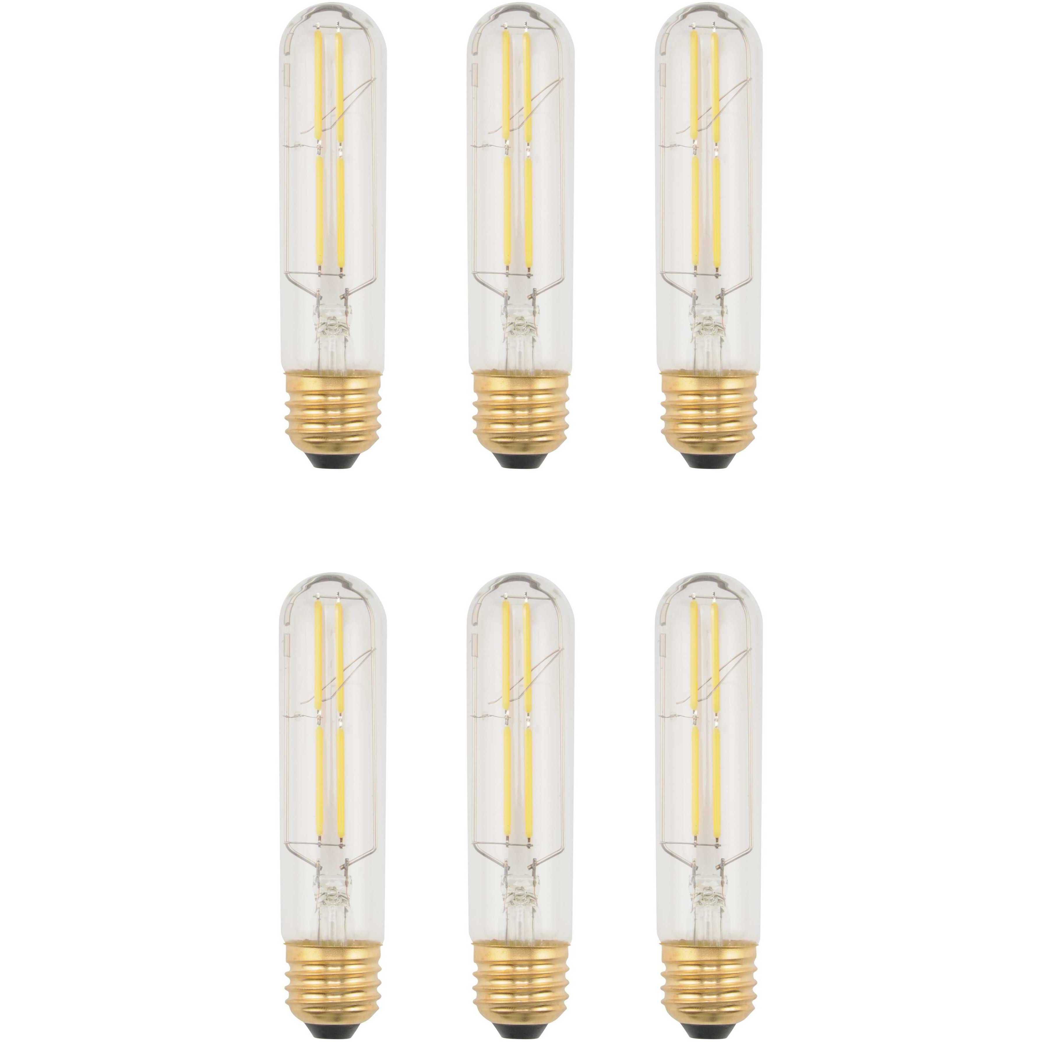 Anthony T10 E26 6 watt 120 3000K LED Light Bulb, Pack of 6