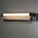 Draped Glass LED 26 inch Black Bath Bar Wall Light
