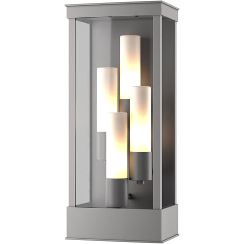 Portico 4 Light 23 inch Coastal Burnished Steel Outdoor Sconce in Opal, Large