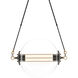 Otto 2 Light 28.4 inch Black with Brass Accents Pendant Ceiling Light in Clear with Frost, Sphere