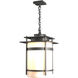 Banded 1 Light 14 inch Coastal Natural Iron Outdoor Ceiling Fixture, Large