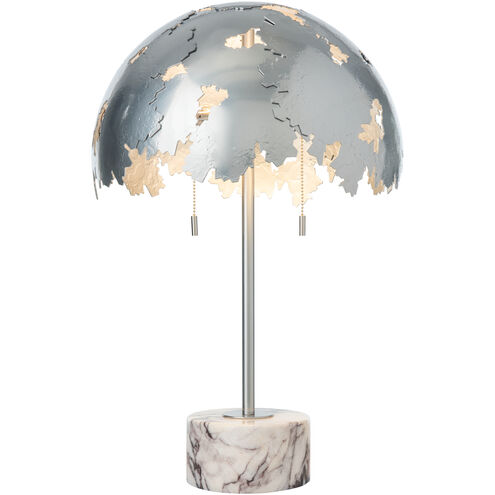 Pangea 23.1 inch 60.00 watt Bronze Table Lamp Portable Light in Lilac Marble, Dome