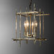 Tura 4 Light 16.9 inch Modern Brass Chandelier Ceiling Light, Small