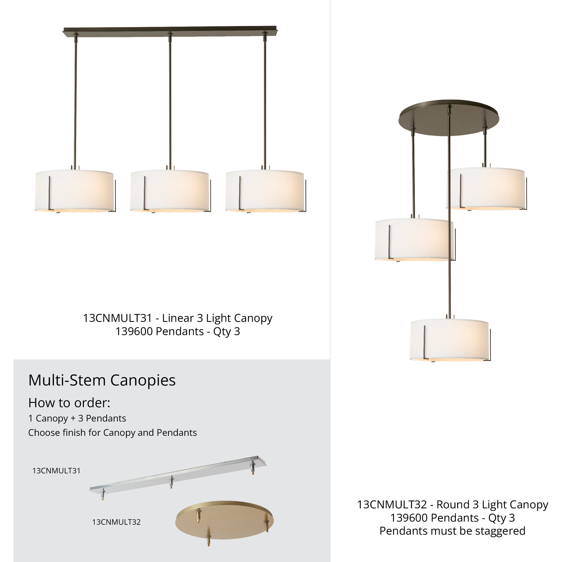 Exos 3 Light 16.1 inch Ink Pendant Ceiling Light in Natural Anna