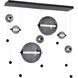 Abacus LED 49 inch Black Double Linear Pendant Ceiling Light in Cool Grey, Double