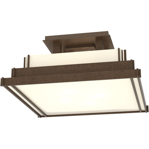 Steppe 4 Light 17.1 inch Coastal Bronze Semi-Flush Ceiling Light in Ivory Art, Small