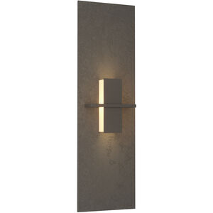 Aperture 1 Light 6.5 inch Dark Smoke ADA Vertical Sconce Wall Light in White Art