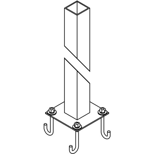 Square 2.50 inch Post Light & Accessory