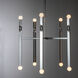 Helix 10 Light 25.9 inch Sterling Pendant Ceiling Light