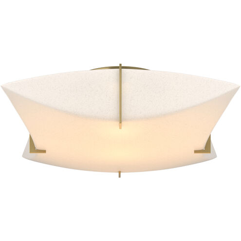 Bento 2 Light 17.8 inch Modern Brass Semi-Flush Ceiling Light