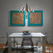 Double Cirque 8 Light 25.4 inch Dark Smoke Chandelier Ceiling Light