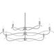 Willow 6 Light 43.5 inch Vintage Platinum Chandelier Ceiling Light, Small