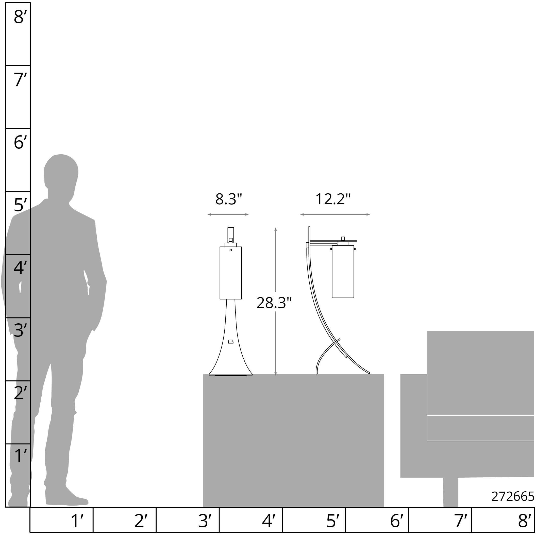 Stasis 28.3 inch 100 watt Modern Brass Table Lamp Portable Light