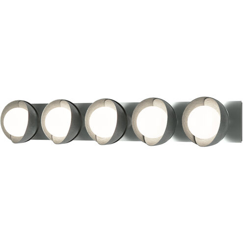 Brooklyn 5 Light 38 inch Vintage Platinum and Vintage Platinum Straight Bath Sconce Wall Light, Straight