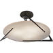 Callisto 3 Light 28.5 inch Black Semi-Flush Ceiling Light